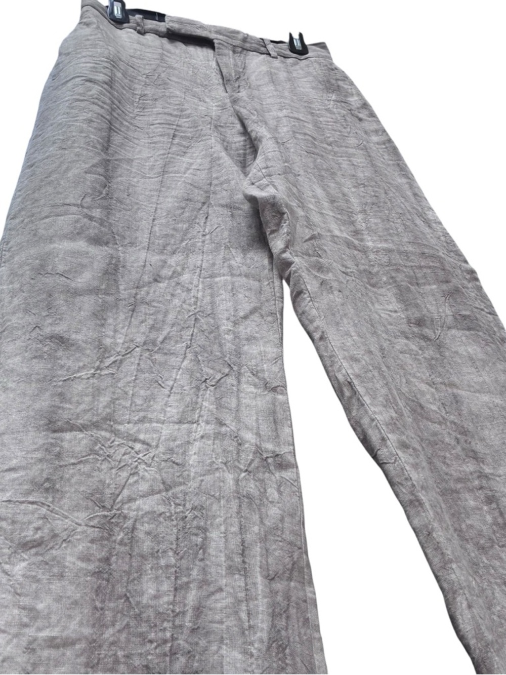 Zara 100% Linen Wide Leg Pants - Natural Crinkle - S - Picture 4 of 12